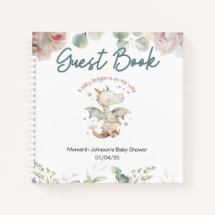 Een Baby Dragon is op de weg Bay Shower Guest Book Notitieboek