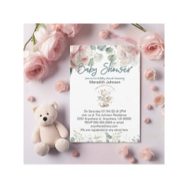 Een Baby Dragon is op weg naar Baby shower Invitat Kaart