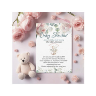 Een Baby Dragon is op weg naar Baby shower Invitat Kaart