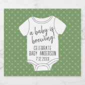 Een Baby is aan het brouwen — Couples Shower - Gro Bier Etiket (Enkel label)