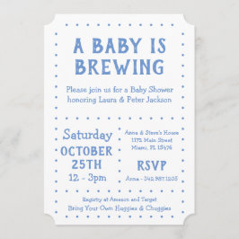 Een Baby is aan het brouwen, Douche Uitnodigen Kaart