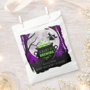 Een baby is aan het brouwen Halloween Baby Shower Bedankzakje