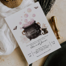 Een baby is aan het brouwen Halloween Baby Shower