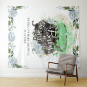 Een baby is aan het brouwen Halloween Baby Shower  Wandkleed (In Situ (horizontaal))