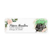 Een baby is aan het brouwen Halloween babyfeest Etiket (Voorkant)