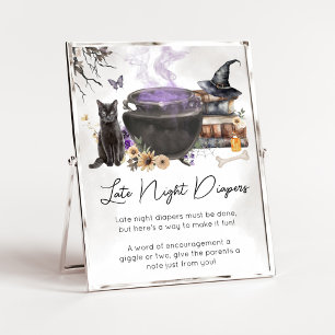 Een baby is aan het brouwen Heksen Late Nacht Luie Poster