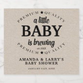 Een Baby is Baby shower Bier Etiket (Enkel label)
