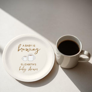 Een Baby is Baby shower Papieren Bordje