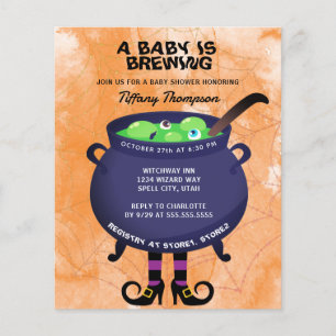Een Baby is Brouwen Budget Halloween Baby shower
