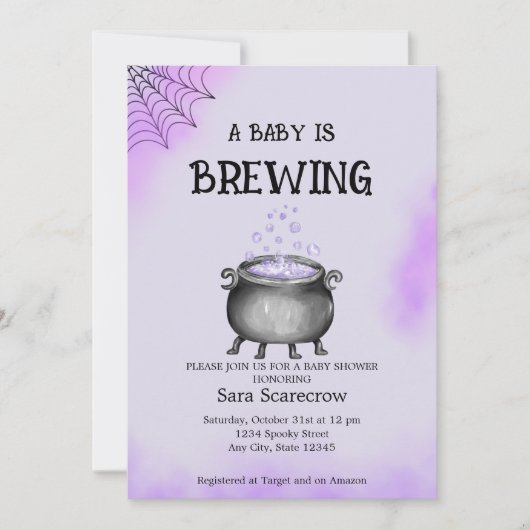 Een Baby is de Uitnodiging van het Baby shower van (Voorkant)