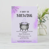 Een Baby is de Uitnodiging van het Baby shower van (Staand voorkant)