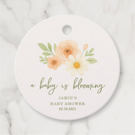 Een Baby is een bloeiend Baby shower Bedankjes Labels