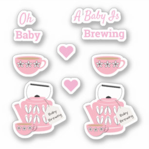 Een Baby is een roze. Sticker