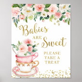 Een Baby is een Tea Party. Neem een verdrag. Poster (Voorkant)