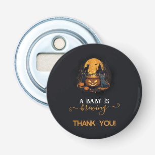 Een Baby is het Baby shower van de stekelkegel Button Flesopener