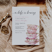 Een Baby is het Baby shower van de Tea Party Kaart