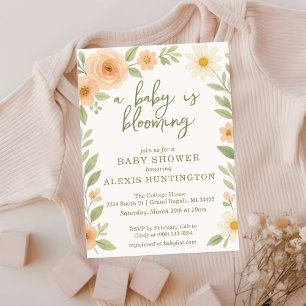Een Baby is het Blooming Uitnodiging van het Baby 