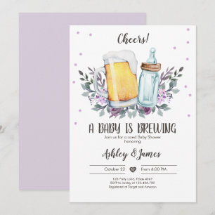 Een Baby is het Breken van Grieks Baby shower van Kaart