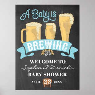 Een Baby is het brouwen van Baby shower welkom Pos Poster