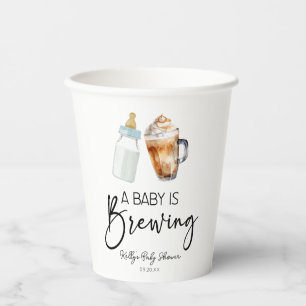 Een Baby is het brouwen van fles koffie glas Baby Papieren Bekers