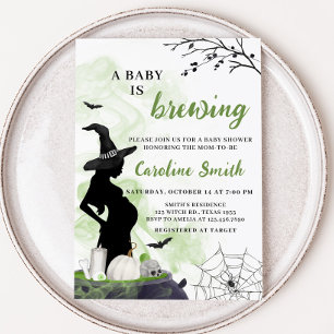 Een Baby is het brouwen van groene heks Baby showe Kaart