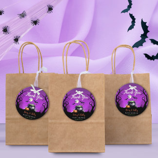 Een Baby is het brouwen van Halloween Baby shower Bedankjes Labels