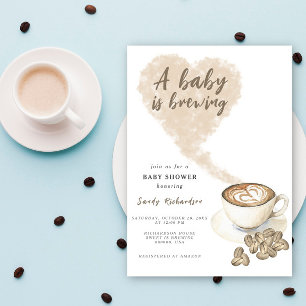 Een baby is het brouwen van koffie Baby Shower Kaart