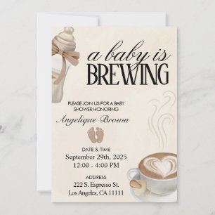 Een Baby is het brouwen van koffie Baby shower the Kaart