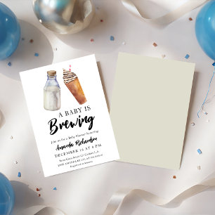 Een Baby is het brouwen van koffie & melk Baby sho Kaart