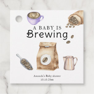 Een Baby is het brouwen van koffiekopje Baby showe Bedankjes Labels