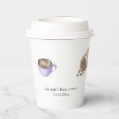 Een Baby is het brouwen van koffiekopje Baby showe Papieren Bekers (Achterkant)