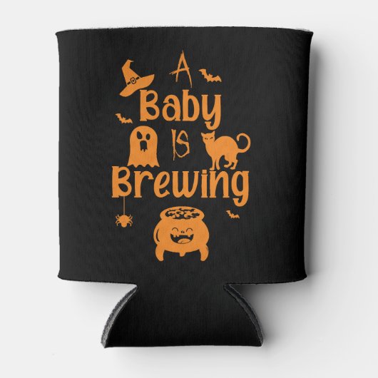 Een Baby is het brouwen van moederschap Halloween Blikjeskoeler (Voorkant)