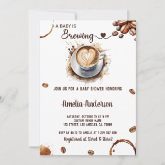 Een Baby is het brouwen van Waterverf Coffee Baby Kaart