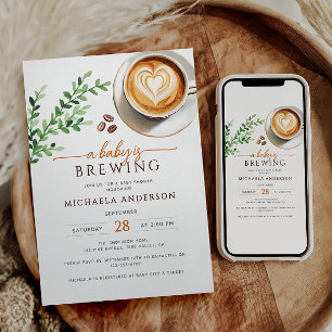 Een Baby is het brouwen van Waterverf koffie Baby  Kaart