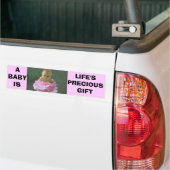 EEN BABY IS HET KOSTBARE GESCHENK VAN HET LEVEN BUMPERSTICKER (Op Truck)