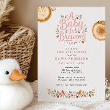 Een baby is het thema van de koffie Baby Shower
