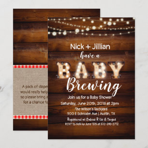 Een baby is in aantocht baby shower uitnodiging
