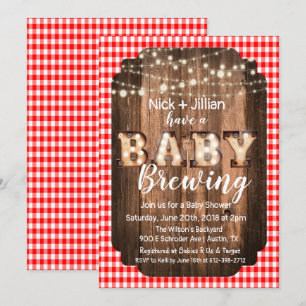 Een baby is in aantocht baby shower uitnodiging