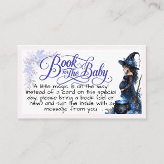 Een baby is in de maak blauwe Halloween Baby Showe Informatiekaartje