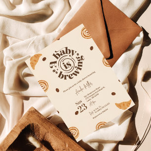 Een Baby is in de maak   Koffie & Gebak Baby Showe Kaart