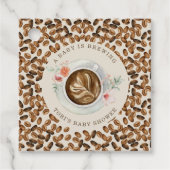 Een Baby is koffiebont Baby shower Bedankjes Labels (Voorkant)