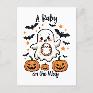 Een Baby op de weg Pastel Ghost Zwangerschap Hallo Briefkaart