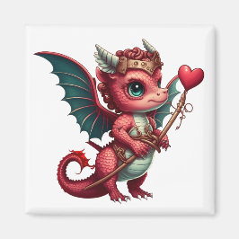 Een Baby Red Dragon-Valentijn Magneet