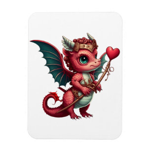 Een Baby Red Dragon-Valentijn Magneet