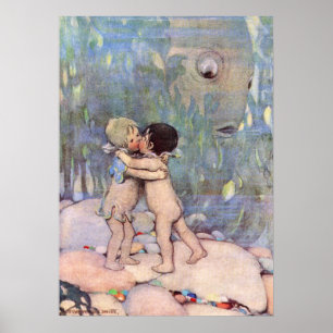 Een Baby water van Jessie Willcox Smith Poster