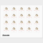 Een baby zet koffie - baby's eerste bibliotheek vierkante sticker (Vel)