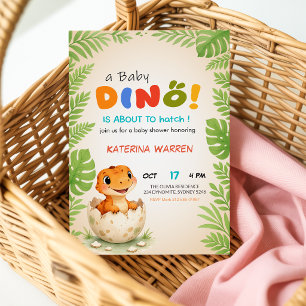 Een babydino op het punt om uit te komen Dinosaur Kaart