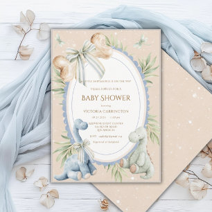 Een Babysauraus is op de Cute Baby Shower Kaart