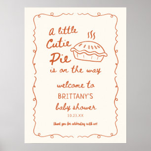 Een babyshower welkom voor een klein schatje poster