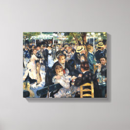 Een bal bij de Moulin de la Galette - Renoir Canvas Afdruk